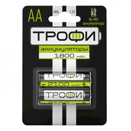Аккумулятор ТРОФИ R06 (AA)-1800mAh Bl-2(20) R06