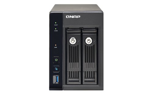 QNAP TS-253 Pro Сетевой RAID-накопитель, 2 отсека для HDD, HDMI-порт. Четырехъядерный Intel Celeron J1900 2.0 ГГц