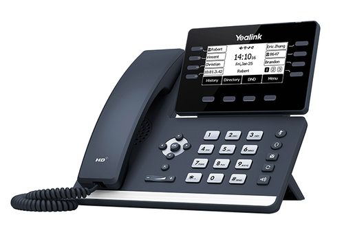 IP-телефон Yealink - SIP-T53W, 1xLAN 1 Гб/с, 1xWAN 1 Гб/с, SIP, LCD, Bluetooth, PoE, headphone in, console(optional), без БП, чёрный, SIP-T53W