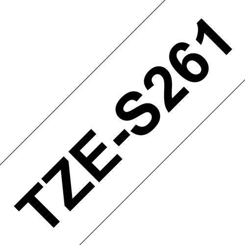 TZES261 Наклейка ламинированная повышенной адгезии Brother TZ-ES261 (36 мм черн/бел)