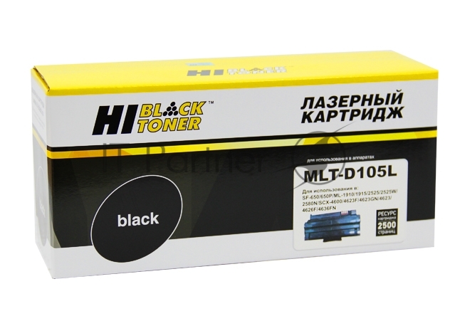 Расходные материалы Hi-Black MLT-D105L Картридж для Samsung ML1910/1915/2525/2525W/2580N/SCX4600, с чипом, 2500 стр.