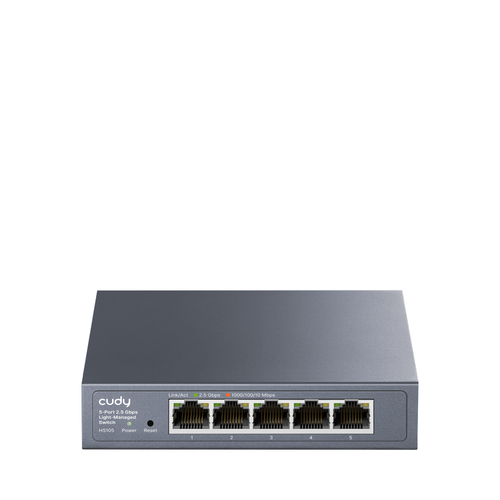 Коммутатор CUDY 5-Port 2 5G Metal Switch 5-Port 2.5G Metal Switch, 5 10/100/1000M/2.5G RJ45 Ports, 802.3x flow control, 802.1p/DSCP QoS, IGMP Snooping, Loop Detection/Prevention, Ultra compact size, Metal Case, Power Saving, Plug & Play