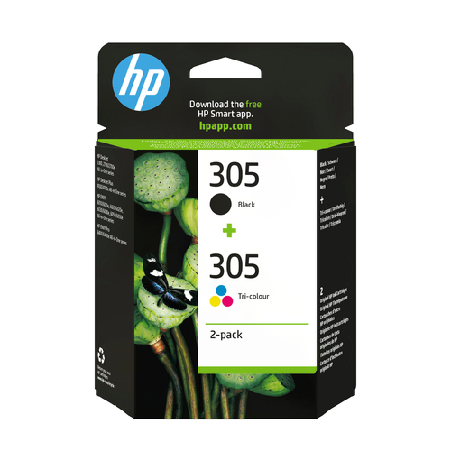 Картридж струйный HP 305 (3YM60AE+3YM61AE) 6ZD17AE черный/трехцветный печ.гол.в компл. (120стр.) (2мл) для HP DJ 2300/2700/2730/4100/4134