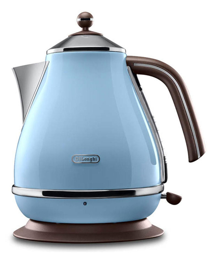 Чайник электрический Delonghi KBOV2001.AZ 1.7л. 2000Вт голубой  корпус:  металл/пластик