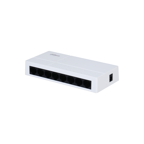 DH-PFS3008-8GT-L - Коммутатор, Dahua, DH-PFS3008-8GT-L, Неуправляемый, 8x RJ45 (10/100/1000M). Коммутационная способность_x0009_16 Гбит/с, Питание: DC 5В/1А. -10 ~ +55C. 125x65x22 мм.