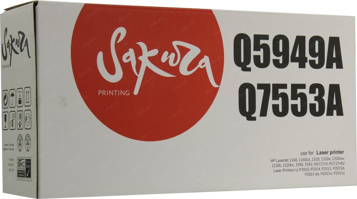 Картридж SAKURA Q5949A/Q7553A  для HP  LJ 1160/1320, P2010/2014/2015