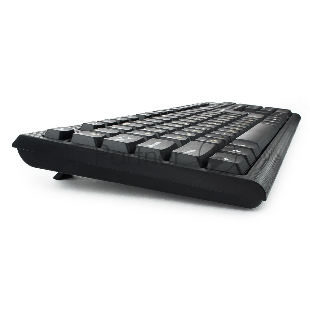 Клавиатура проводная Гарнизон GK-120, USB, черный, поверхность- карбон