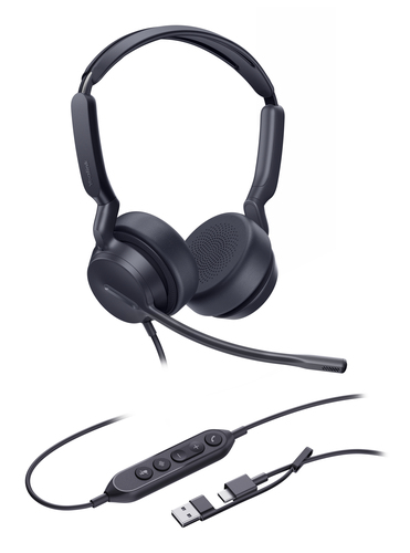 Гарнитура YEALINK UH42 Dual UC USB-C/A, Проводная, HD звук, шумоподав. LED-индикатор, USB-C/A, шт