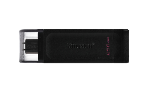 USB накопитель Kingston - DataTraveler 70, USB Type C (USB 3.2 Gen 1), 256 ГБ, цвет чёрный, DT70/256GB