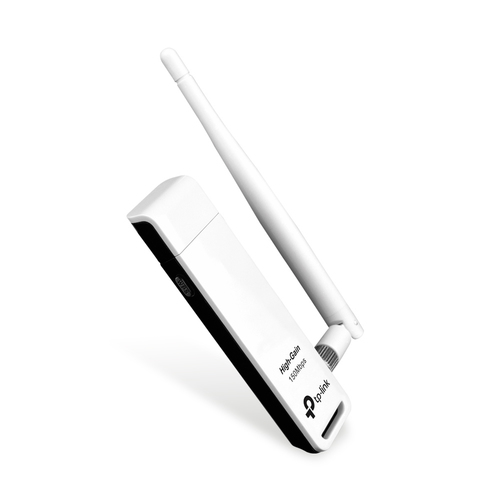TP-Link TL-WN722N 150Mbps High Gain Wireless N USB Adapter with Cradle, Atheros, 1T1R, 2.4GHz, 802.11n/g/b, 1 detachable antenna