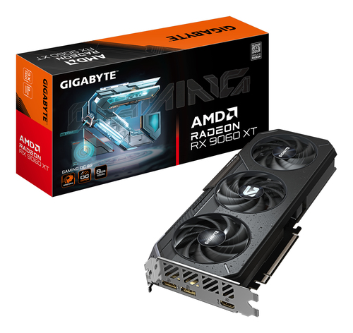 Видеокарта Gigabyte PCI-E 5.0 GV-R9060XTGAMING OC-8GD 1.0 AMD Radeon RX 9060XT 8Gb 128bit GDDR6 2780/20000 HDMIx1 DPx2 HDCP Ret