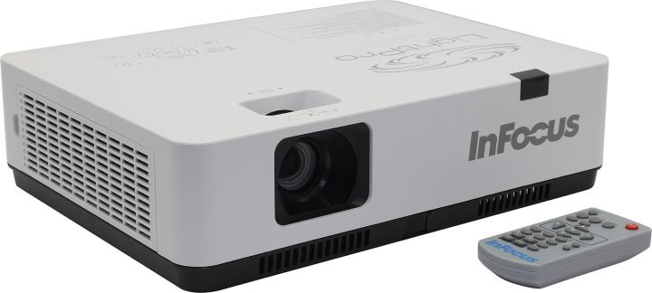INFOCUS IN1014 Проектор {3LCD 3400lm XGA (1024x768) 1.48~1.78:1 2000:1 (Full 3D), 10W, 3.5mm in, Composite video, VGA IN, HDMI IN, USB b, лампа 20000ч.(ECO mode), RS232, 31дБ, 3,1 кг}