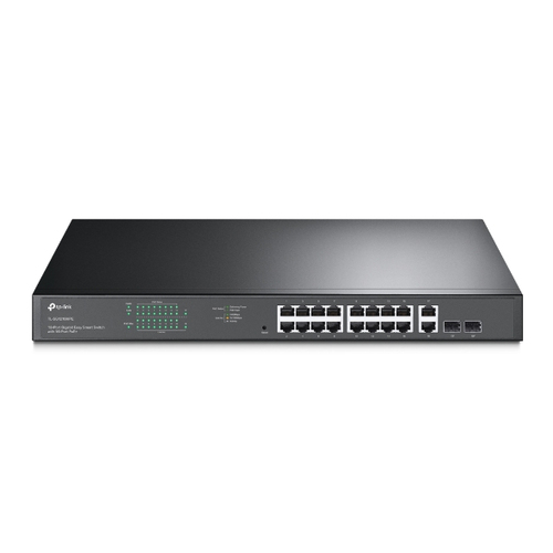 Коммутатор TP-LINK TL-SG1218MPE 16-портовый гигабитный PoE Easy Smart коммутатор поддержка 802.3af/at PoE на портах 1-16, PoE-бюджет 250 Ватта, настолькой/монтируемый в стойку, поддержка 802.1q VLAN, IGMP, LAG16 RJ45 портов 10/100/1000Мбит/с, bp (TL-SG1218MPE плохая упаковка)