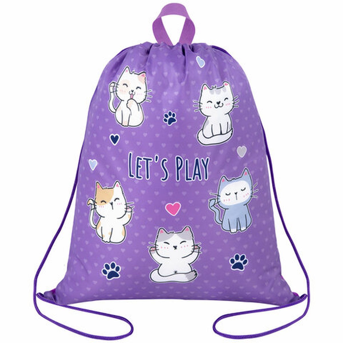 Мешок для обуви 1 отделение Brauberg Kids, с петлей, 42х34см, "Playing kittens" (272413)