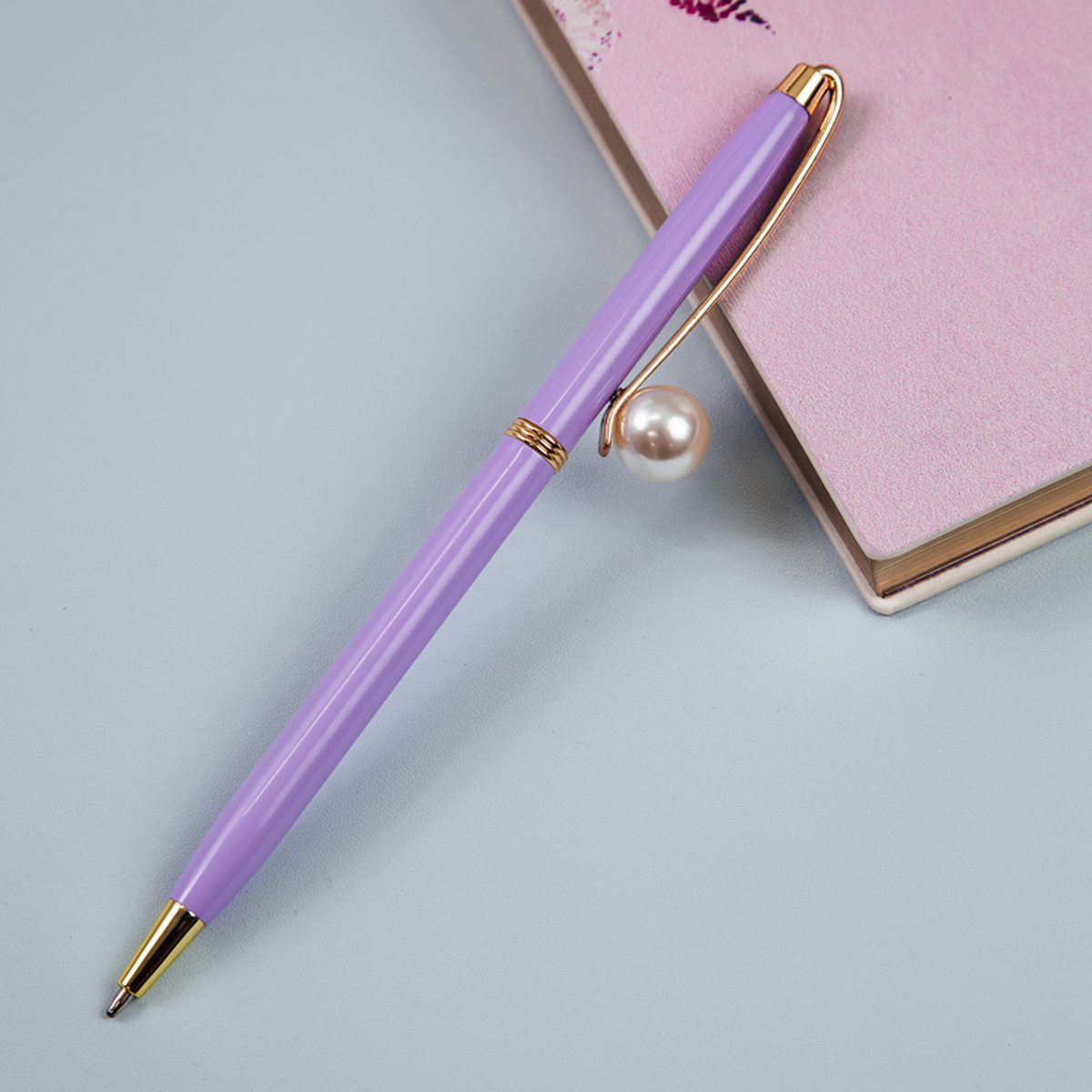 Ручка шариковая автоматическая MESHU 1У325975, 0.8мм, синяя, Lilac jewel