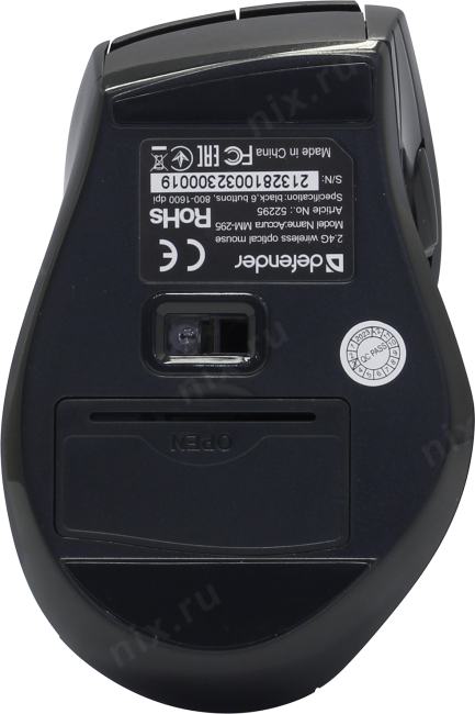 Defender Accura Wireless Optical Mouse <MM-295> (RTL)  USB 6btn+Roll <52295>
