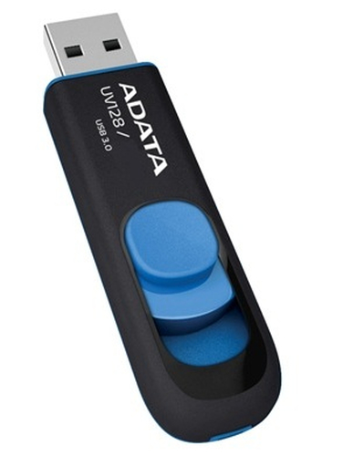 USB накопитель ADATA - DashDrive UV128, USB Type A (USB 3.2 Gen 1), 32 ГБ, read speed-100MB/s, цвет чёрный, AUV128-32G-RBE
