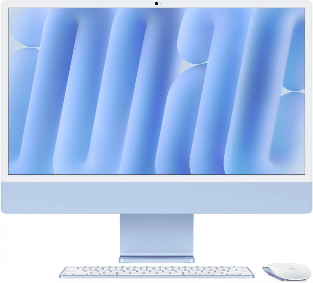Моноблок Apple iMac 24-inch MWUF3ZP/A, M4, 16GB, 256GB SSD, синий