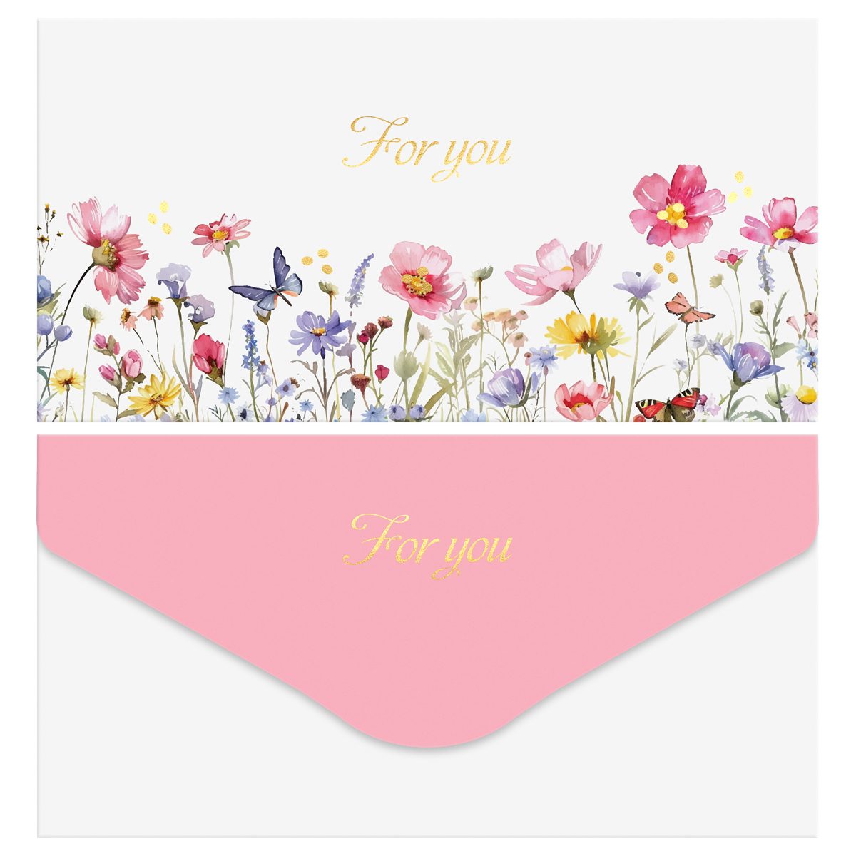 Конверт для денег MESHU "For you", 85x164мм, soft-touch, фольга (MS_65046), 10шт.