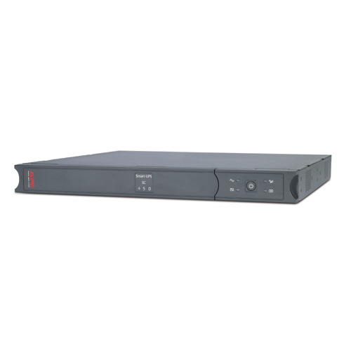 ИБП APC by SE - Smart-UPS SC 450 ВА/280 Вт, Line-Interactive, in (230V 1xIEC-320 C14), 4xIEC-320 C13, Hot Swap User Replaceable Batteries, Rack, 1U, RM, цвет чёрный, SC450RMI1U
