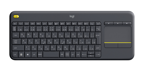 Клавиатура Logitech K400 Wireless Touch Plus беспроводная, радиоканал, чёрный
