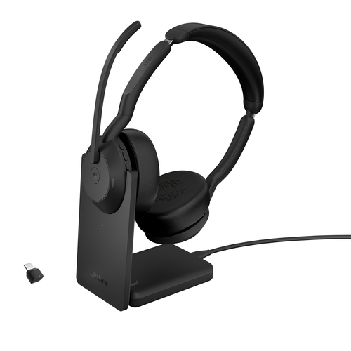 Наушники с микрофоном Jabra Evolve2 55 Link380c MS Stand черный накладные BT оголовье (25599-999-889)