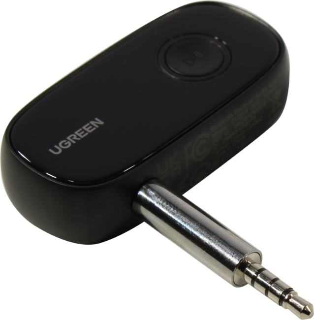 Адаптер UGREEN CM279 (70304) Bluetooth 5.0 Receiver Audio Adapter APTX с микрофоном. Цвет: черный