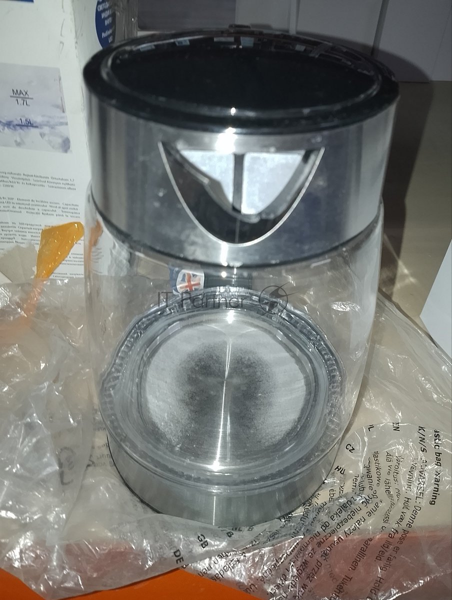 (Б/У с повреждениями) Чайник ZELMER ZCK8011 GLASS/INOX [Cм.описание!]