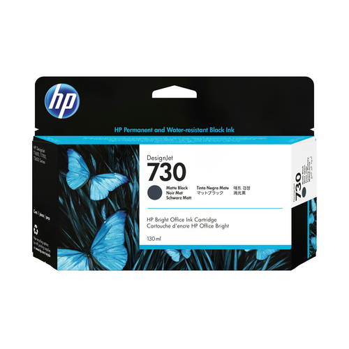 Картридж HP 730 Matte Black для DesignJet T1600/T1600dr/T1600PS/T1700/T1700dr/T2600PS/T2600dr 130 ml ( P2V65A )