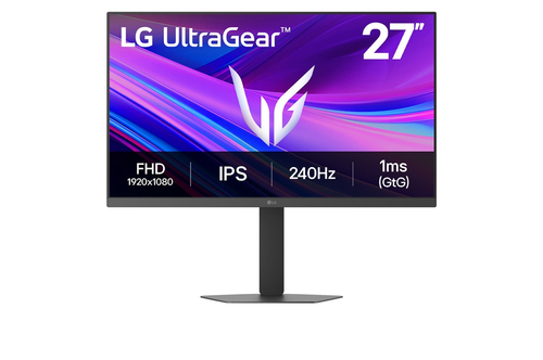 Монитор 27" LG 27G440A-B IPS 1920x1080, 240 Гц, 1 мс, 16:9, HDR10, 400 кд/м², DisplayPort, HDMI 2.1 (x2), Flicker Free, стабилизатор черного цвета, трехсторонний безрамочный дизайн, поворот на 90 градусов, черный