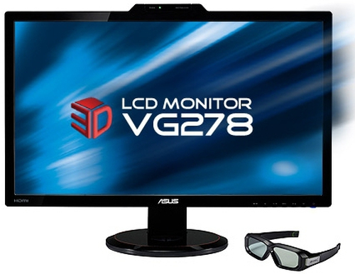 27"    ЖК монитор ASUS VG278H BK (LCD, 1920x1080, D-Sub,DL  DVI, HDMI, 2D/3D)