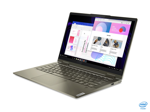 Ноутбук-трансформер LENOVO Yoga 7 14ITL5,  82BH007QRU,  темно-зеленый