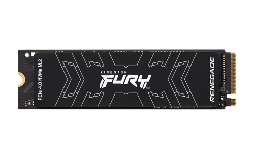 Твердотельный накопитель SSD Kingston FURY Renegade SFYRS/500G M.2 2280 500GB Client SSD PCIe 4.0 NVMe, 7300/3900, IOPS 450/900K, MTBF 1.8M, 3D TLC, 500TBW, 0.55DWPD, with Heat Spreader (5 лет), RTL (324525) {10}