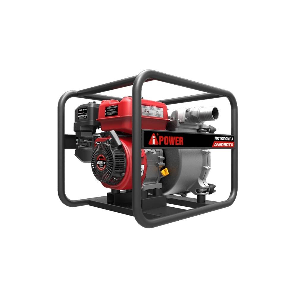 Мотопомпа A-iPower AWP50TX 30321, бензиновая, для загрязненной воды