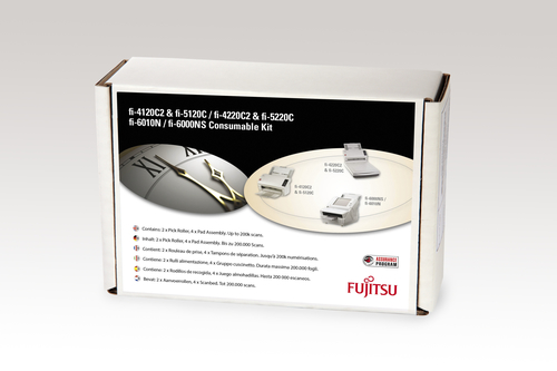 Комплект запасных роликов Consumable Kit fi-4120C2/fi-4220C2/fi-5120C/fi-5220C/fi-6000NS/fi-6010N (2 x Pick Roller (PA03289-0001), 4 x Pad Assy (PA03289-0111), total max. lifetime 200.000 documents)