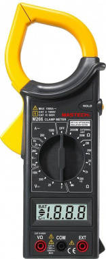 MASTECH Клещи токоизмерительные M266F цифр. измер.ток:переменный черный/желтый