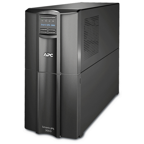 SMT3000IC - Источник бесперебойного питания, APC, Smart-UPS SMT3000IC, Линейно-интерактивный, Мощность 3000ВА/2700Вт, Напольный, 230В, Вых: 8 x IEC C13, 2 x IEC C19, RBC55, SmartConnect Port+SmartSlot, AVR, LCD, Чёрный