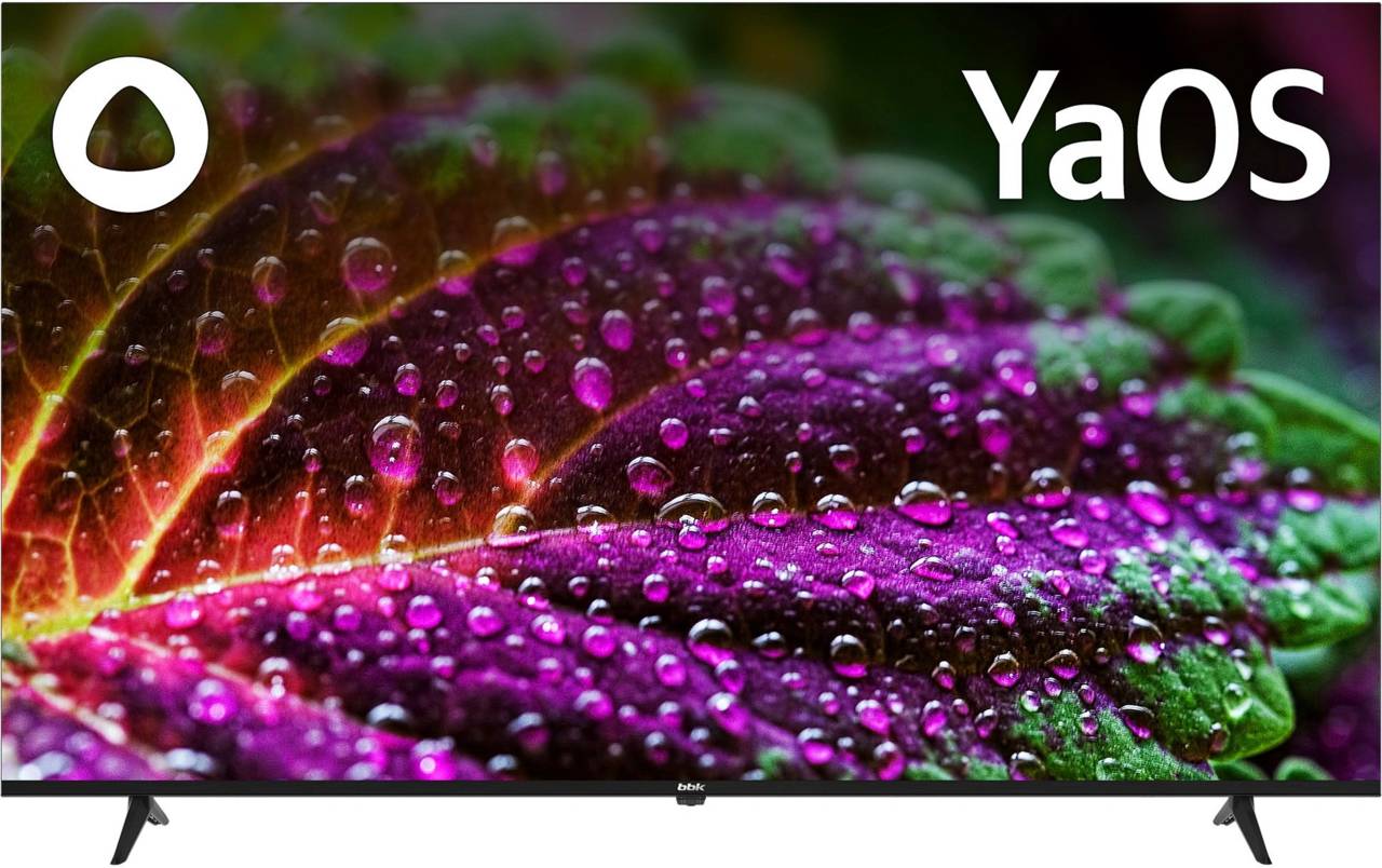 Телевизор QLED BBK 65" 65LED-9220/UTS2C (B) Яндекс.ТВ Frameless черный/черный 4K Ultra HD 60Hz DVB-T2 DVB-C DVB-S2 USB WiFi Smart TV (RUS)