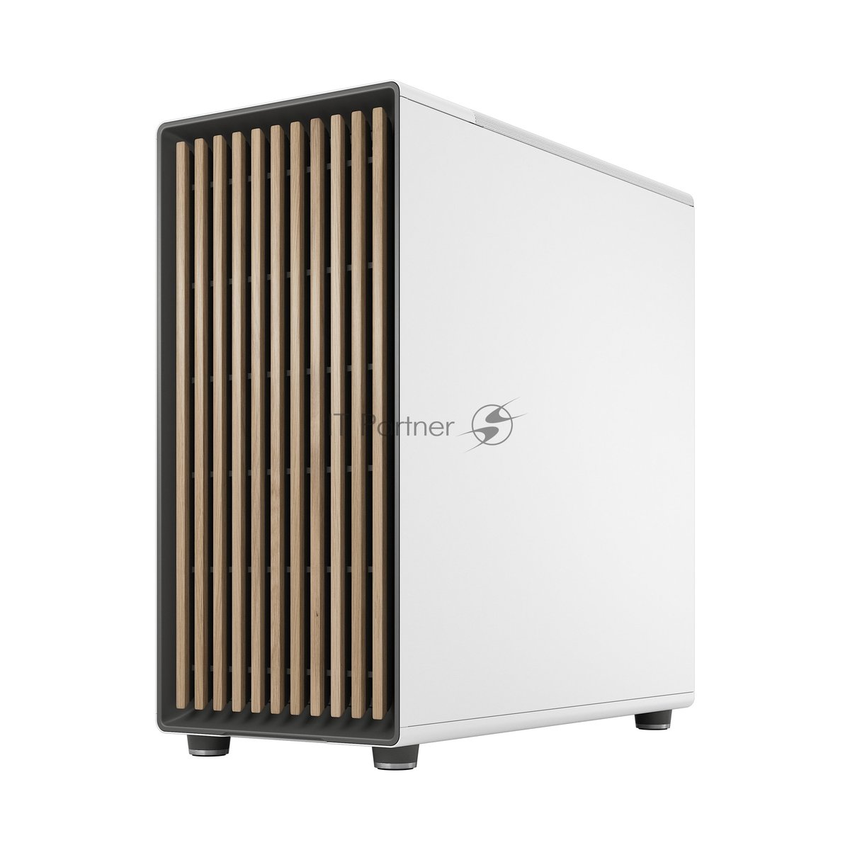 Компьютерный корпус без блока питания Fractal Design North XL TG Dark Tint, Full-Tower, 3x140мм, 2xUSB-A 3.2 + 1xUSB 3.2 Type-C E-ATX, ATX, mATX, mITX Wood panel, Chalk белый