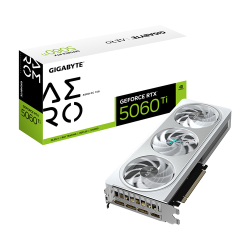 Видеокарта Gigabyte PCI-E 5.0 GV-N506TAERO OC-8GD 1.0 NVIDIA GeForce RTX 5060TI 8Gb 256bit GDDR7 2805/28000 Без Видеовыходов HDMIx1 DPx3 HDCP Ret