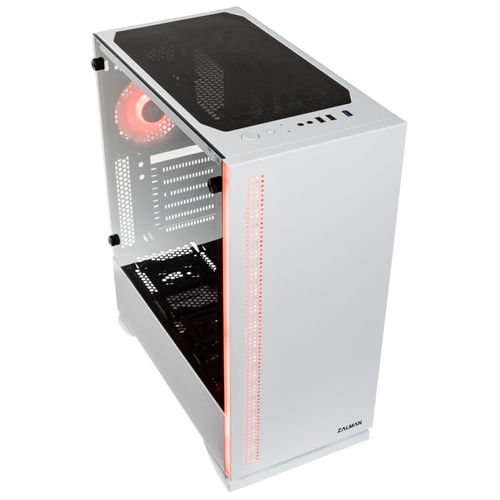 Компьютерный корпус ZALMAN S5, ATX, WHITE, WINDOW, 2xCOMBO (3.5" or 2.5"), 4x2.5", 2xUSB 2.0, 1xUSB 3.0, FRONT 1x120мм, REAR 1x120мм RGb