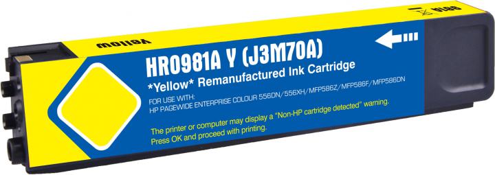 Картридж струйный Cactus CS-J3M70A 981A желт.пигм. (120мл) для  HP  PageWide  556dn Enterprise/586dn