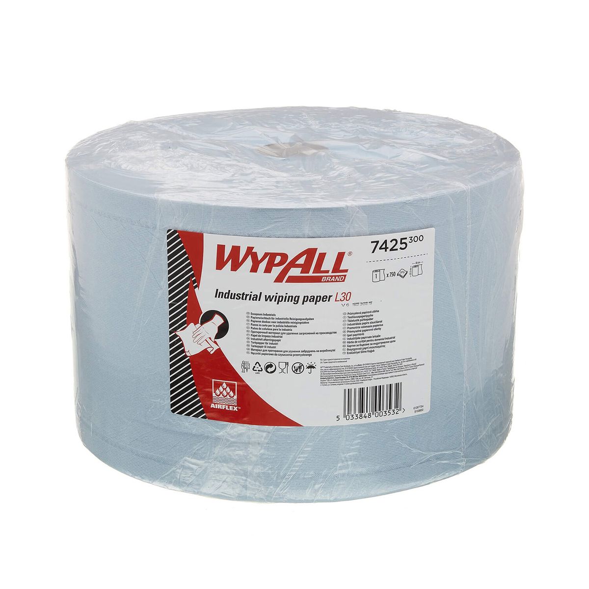 Протирочный материал в рулонах Kimberly-Clark Wypall L30 7425, голубой, 750 листов (7425)