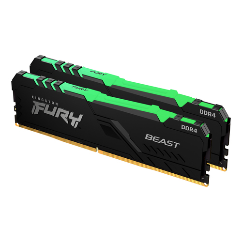 Модуль памяти Kingston 16GB 3200МГц DDR4 CL16 DIMM (Kit of 2) FURY Beast Black