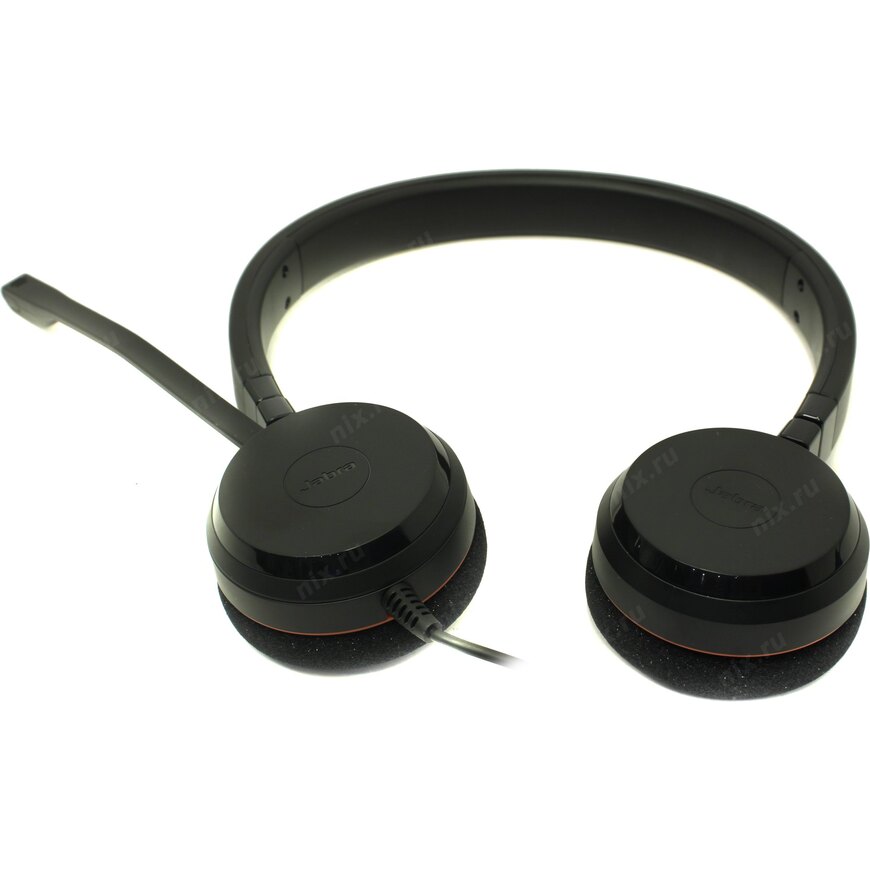 Наушники с микрофоном Jabra Evolve 20 MS Stereo черный 1.2м накладные USB оголовье (4999-823-109)
