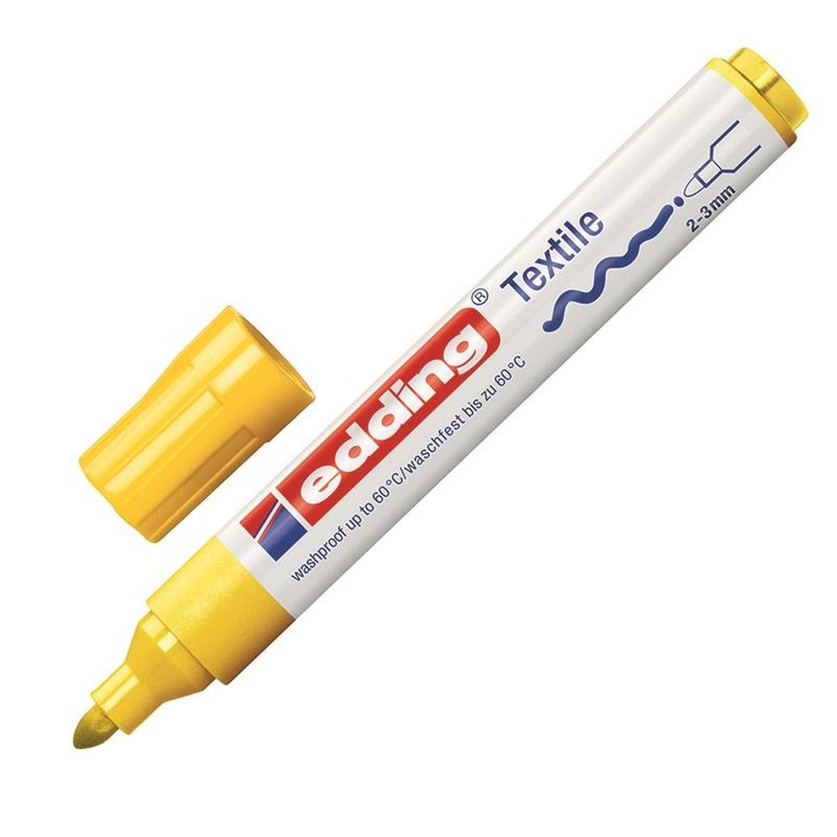 Маркер для ткани Edding E-4500 (2-3мм, желтый) пластик (E-4500/5), 1шт.