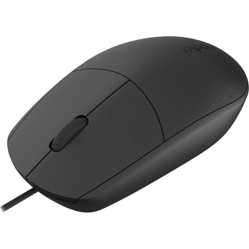 RAPOO Мышь проводная N100С Type-C, цвет - черный (12345)