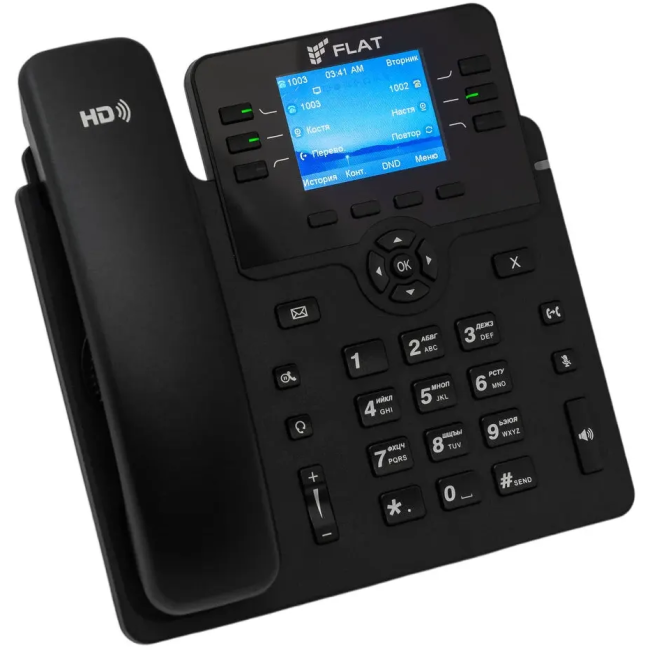 ФЛАТ-ПРО Flat-Phone-B6/RU IP-телефон (6 SIP-аккаунтов, 2  порта 1 Гбит/с)