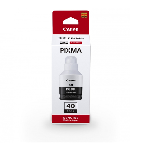 Чернила Canon GI-40BK, 170мл, черный, оригинальные, для Canon GM2040/G5040/G6040 (3385C001)