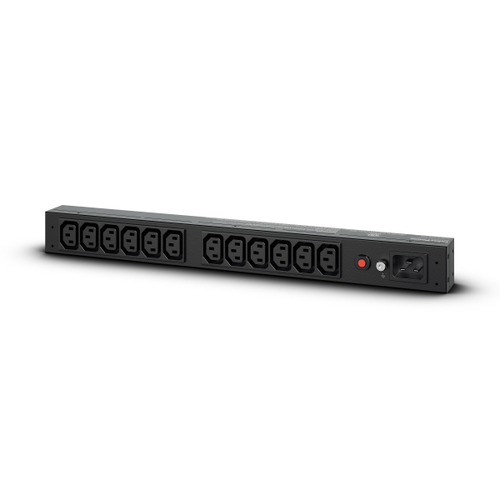 Распределитель питания Cyberpower - PDU20BHVIEC12R, 16A, in (230V 1xIEC-320 C20), out ( 12xIEC-C320 C13), 3 м, Горизонтальный, 1U, цвет чёрный, PDU20BHVIEC12R